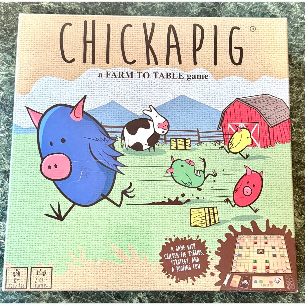 Buffalo Games Chickapig Board Game Strategic Board Game Chicken-Pig Hybrids new